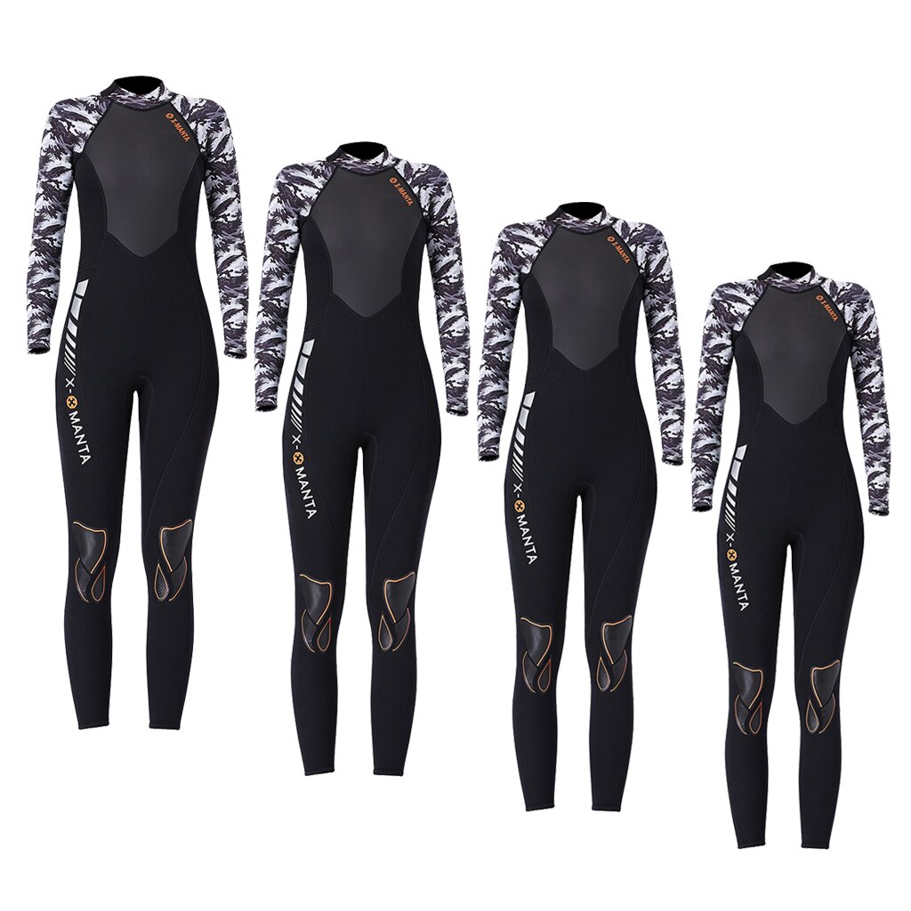 3mm Soft Neoprene Wetsuit One Piece Swimsuit for Scuba Diving Snorkeling