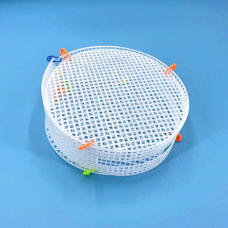 Sac en plastique en tissu à mailles pour bricolage, sacs tissés, plaque de grille pratique, tapis, crochet, fournitures artisanales, point de croix, loquet, plaque de grille