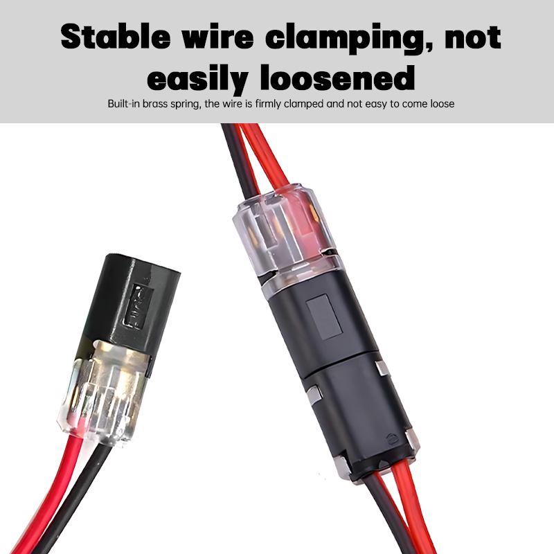 1-50pcs Double-Wire Plug-in Connector 2 Pin 2 Way Pluggable LED Wire Connector Universal Car Wire Cable Electrical Connector