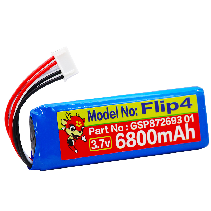 Batterij Voor Jbl Flip 3 & 4 Speler Flip3 Flip4 Li Polymer Oplaadbare Accumulator Pack Vervanging 3.7V 6800 mah GSP872693 & 01