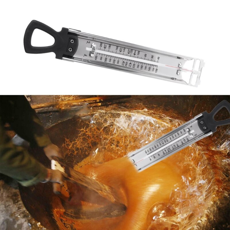 Rustfrit stål køkken håndværk madlavning termometer til sukker slik væske