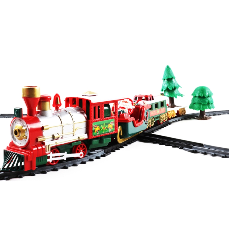 40JC Set Van 22Pcs Classic Musical Santa &#39;S Express Levering Elektrische Kerst Stoom Trein Set 412Cm Lengte Track Voor Kid