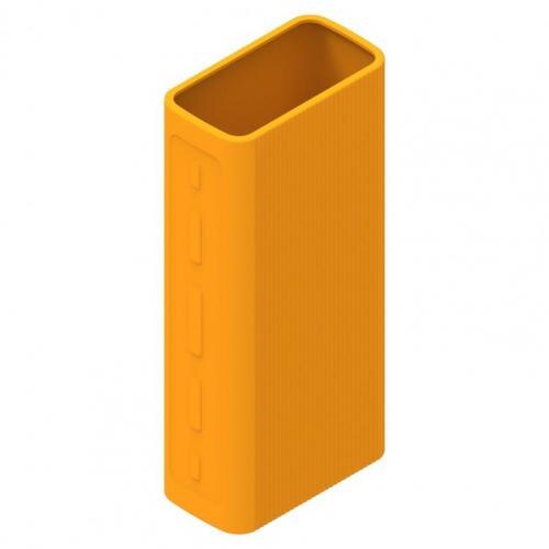 Capa protetora de bateria externa, carregamento rápido de silicone para xiaomi 30000mah: Orange