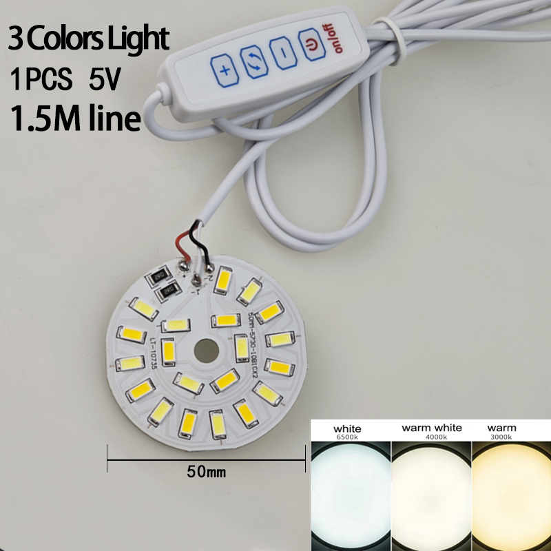 Warm Witte Kleur DC 5 V 10 W USB LED Verlichting 5730 Chip Enkele Dimmer Lezen Nacht Bureau Boek tablet Leeslamp Schakelaar Voedingskabel: GRIJS