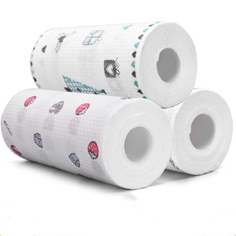 Good home kitchen absorbent paper, dry and wet dual purpose breakpoint , multi-purpose, strong cleaning: 3 mixed colors