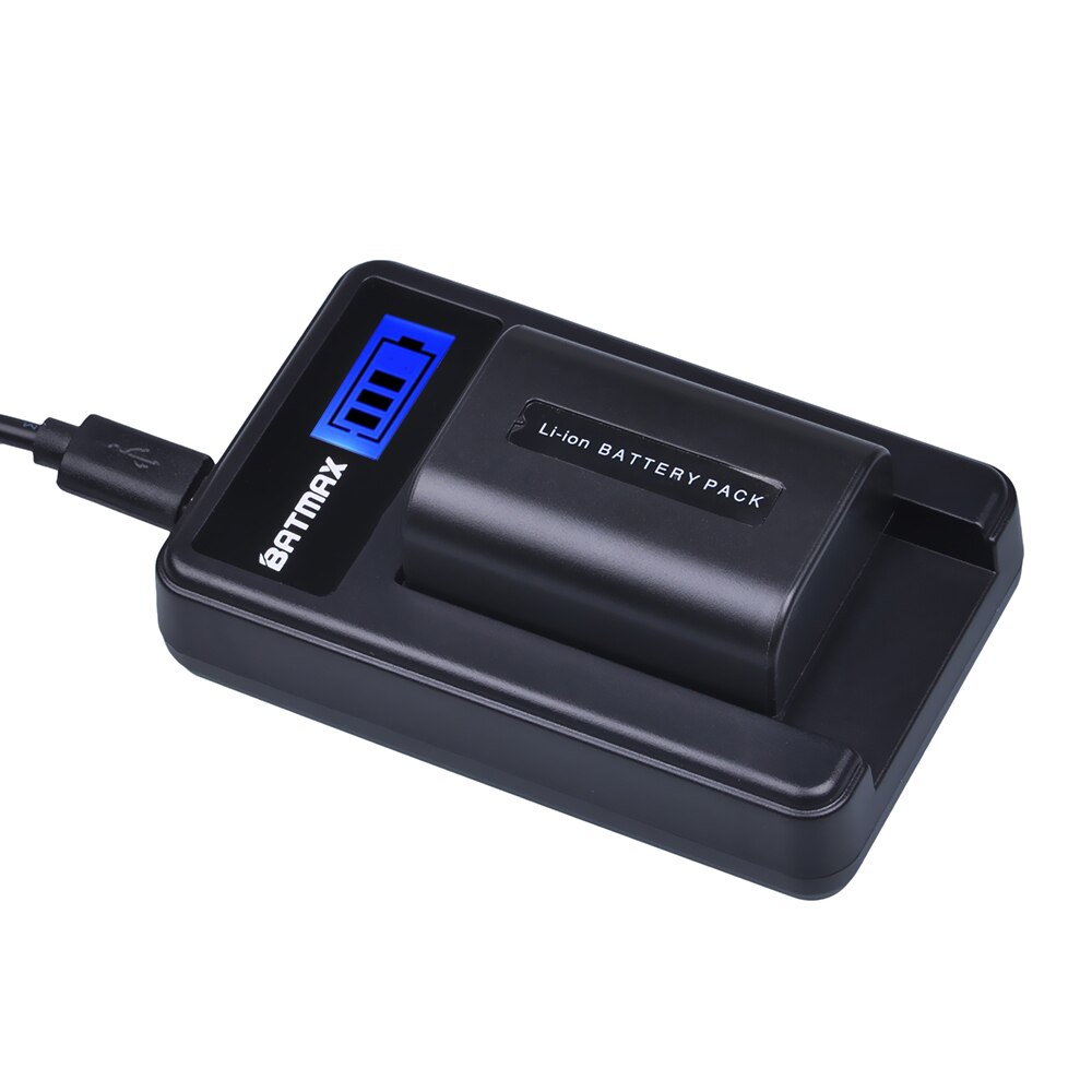 Batmax NP-FV50 NP FV50 batería + cargador USB con LCD para SONY HDR CX390 290E PJ510 820E 790E 660E XR260 CX700E PJ50E 30E SR68