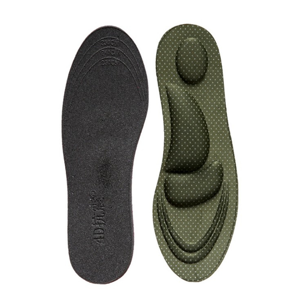 4D Memory Foam Orthotic Insole Arch Support Orthopedic Insoles For Shoes Flat Foot Feet Care Sole Shoe Orthopedic Pads: army green