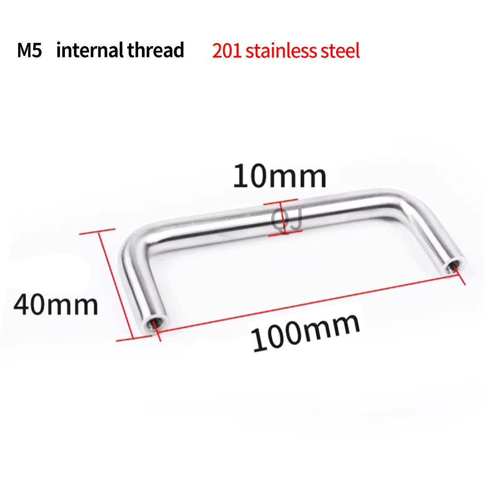 201 massive rustfri ståldør u-formet håndtag kasse panelskab industrielt cylindrisk håndtag: Blå