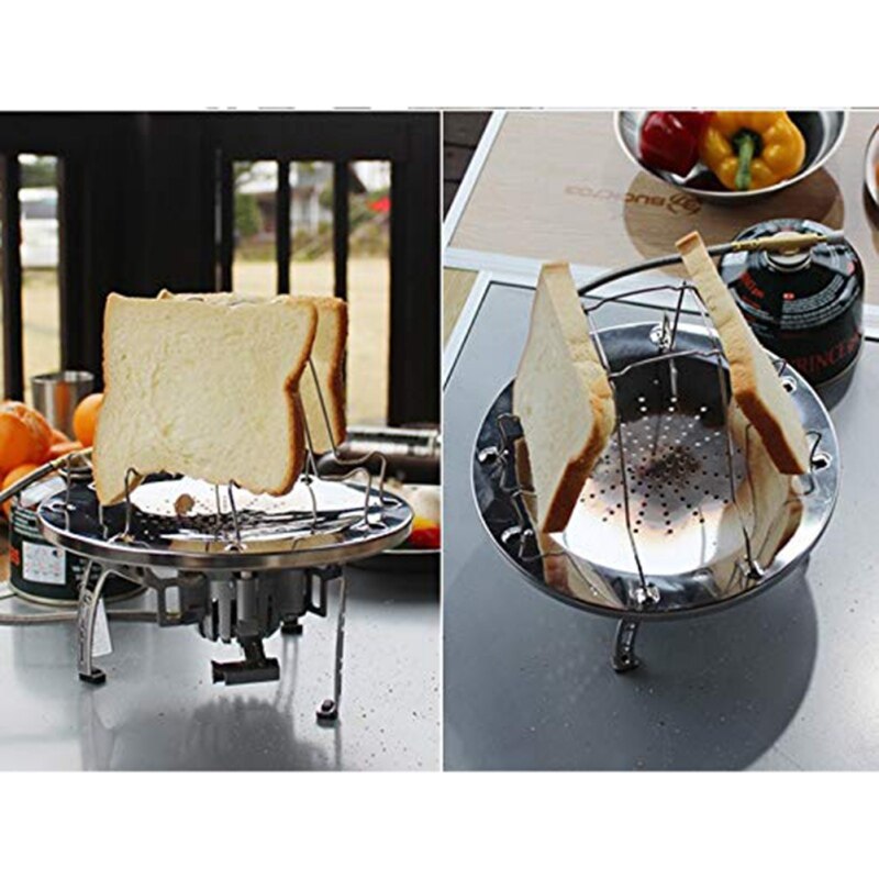 Edelstahl Toast Gestell Klapp Tragbare Grill Grill Toast draussen Camping Toaster Faltung Tragbare