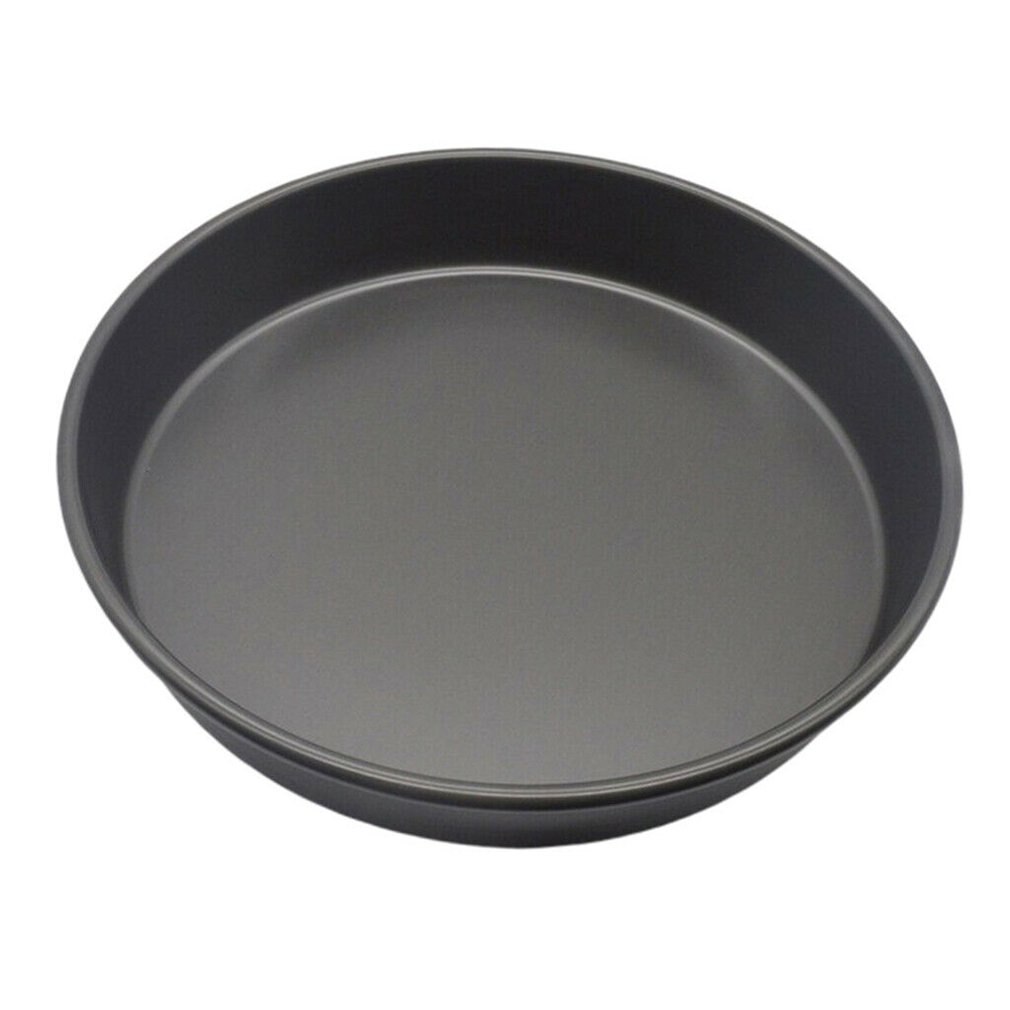 1 Set Ronde Pizza Bakplaat Verdikte Pizza Lade Pie Lade Koolstofstaal Non-stick Bakvorm Bakvorm: 8inch20cmdarkgray