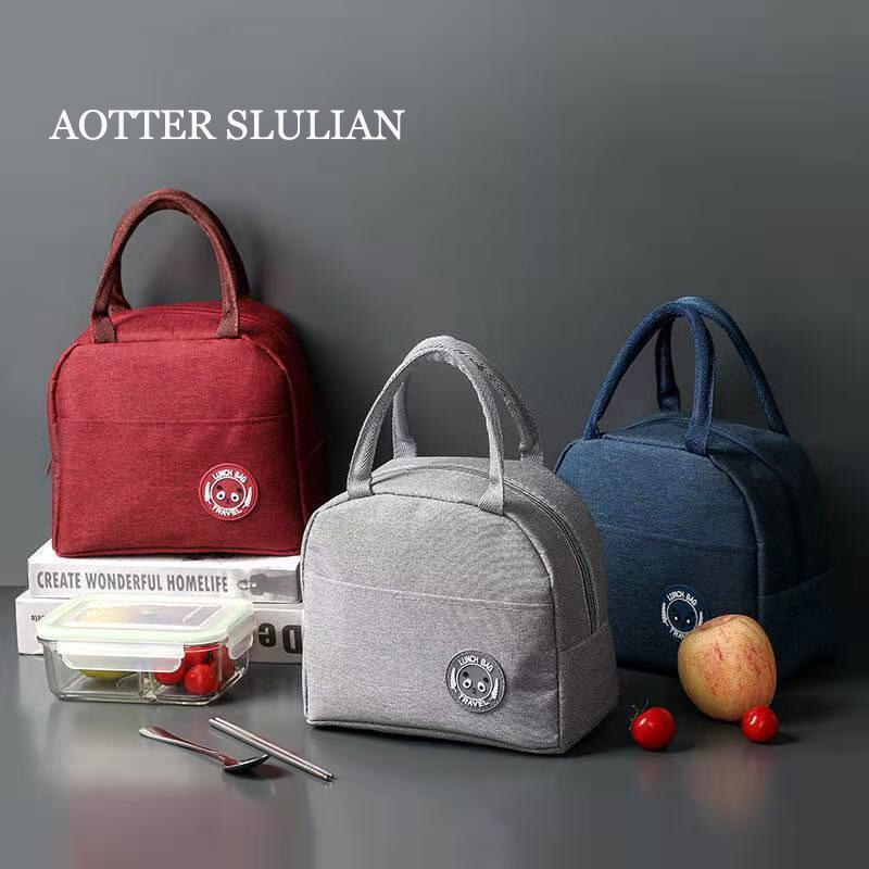 Unisex Maaltijd Tas Bento Pouch Thermische Voedsel Picknick Lunch Tas Draagbare Diner Container Voedsel Opslag Handtas Lunchbox Tote Voedsel tas