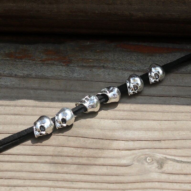Aros trenzados de metal para el cabello, cuentas de Dreadlock, puños, aros de tubo para Accesorios para peinados, 6 uds.