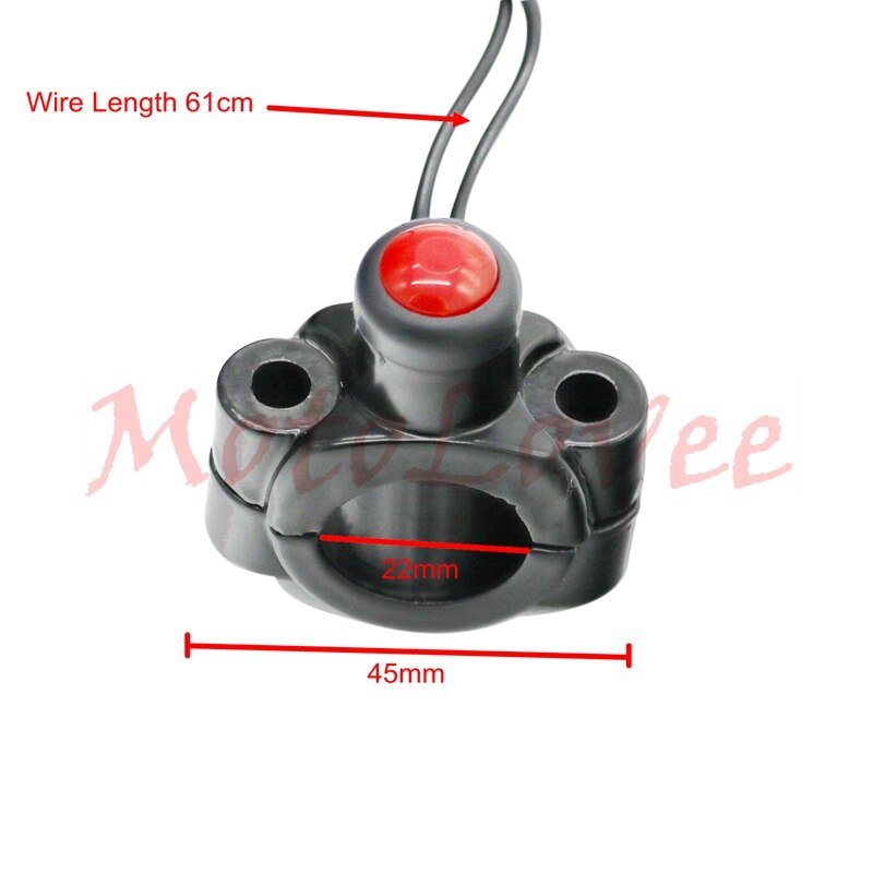 Motolovee universal motorcykel afbrydere aluminium styr mount forlygte power start kill fog light knap