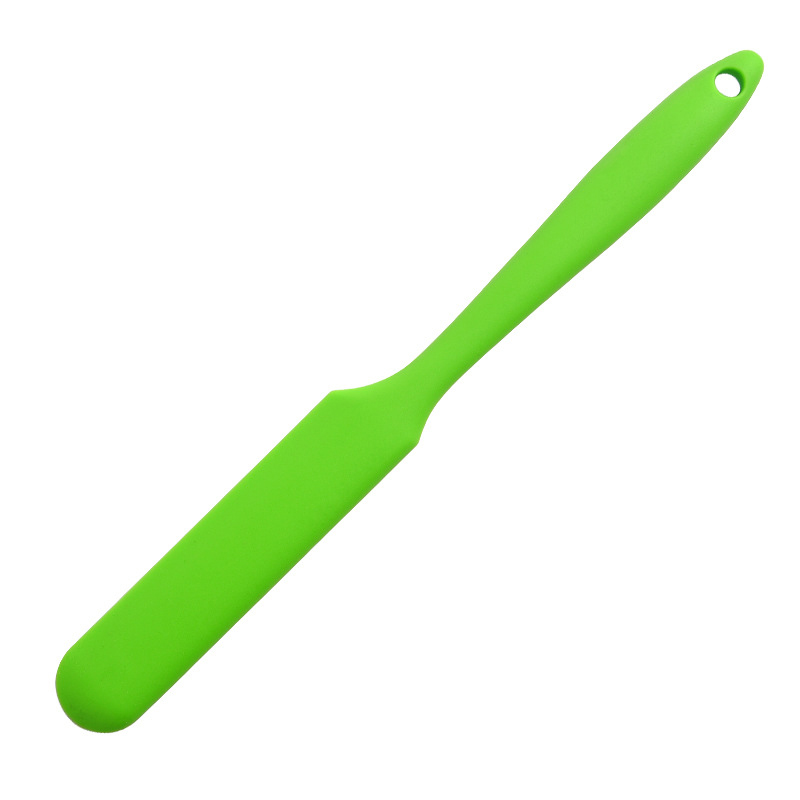 Colorful Good Silicone Scraper Long Scraper Butter Knife Scraper Cake Making Accessories Baking Scraper Tool Cake Scraper Tool: green