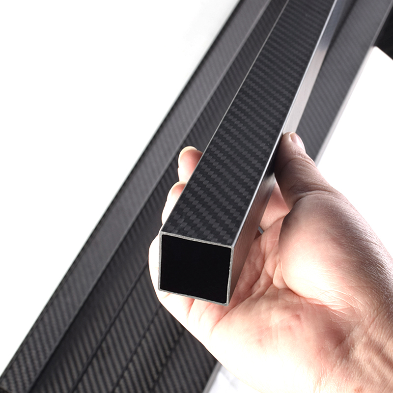 1 Piece Of 3K Full Carbon Fiber Square Tube High Strength Length 500mm OD 8 10 12 15 18 20 22 24 25 26 28mm Twill Matte
