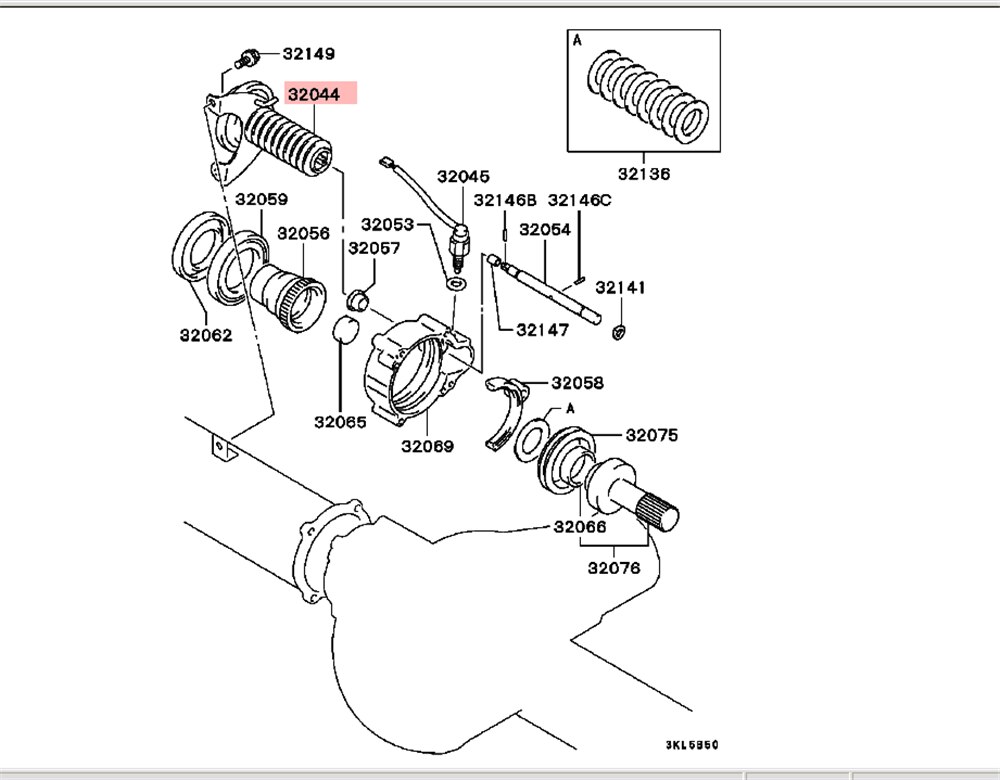 Actionneur d'embrayage à roue libre, pour Mitsubishi Pajero Sport Triton Pickup L200 L400 V43 V44 V45 V46 K94 K96 K74T K75T K76, MB620790