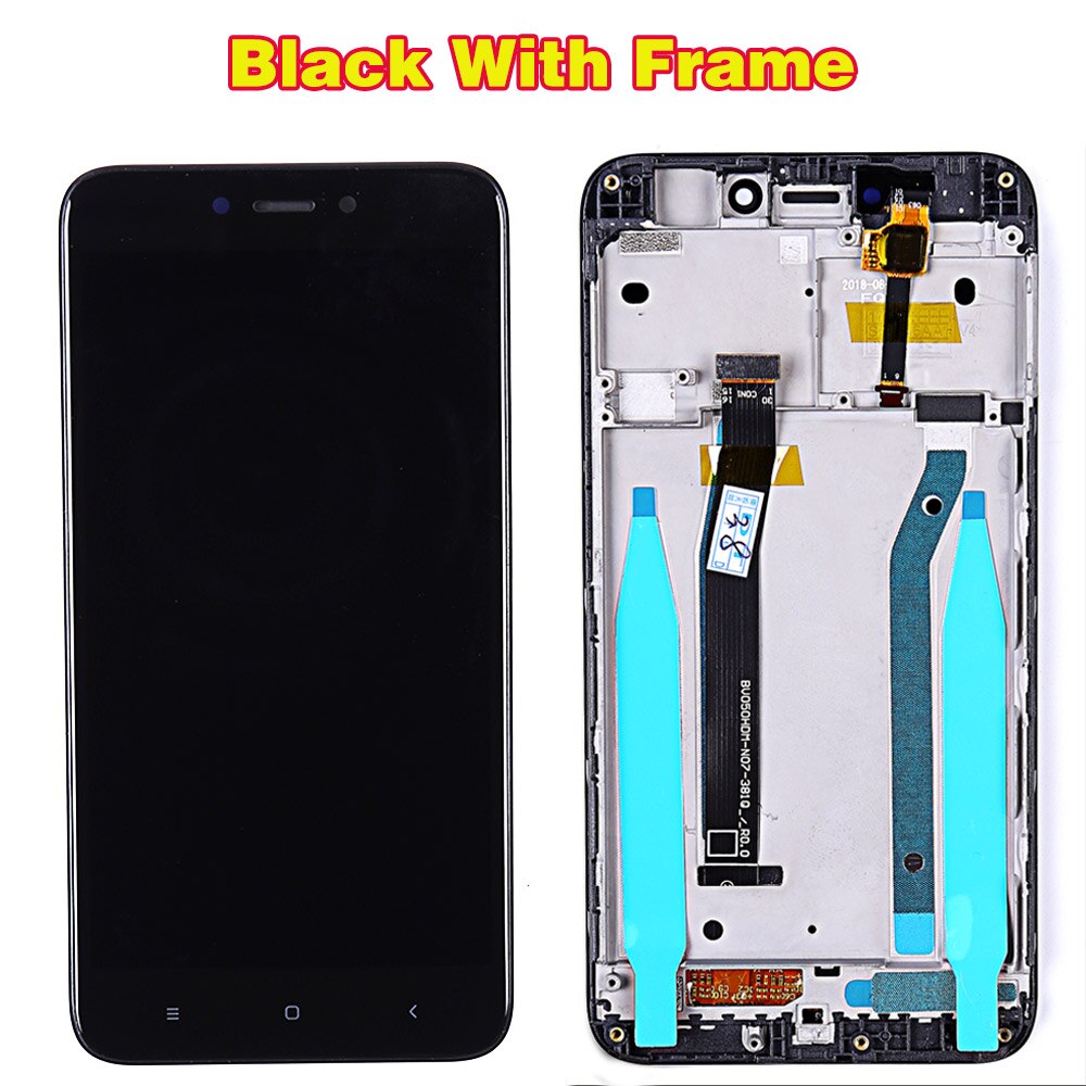 Fansu AAA IPS Lcd Display For Xiaomi Redmi 4X 5.0 inch Digitizer Assembly 1280*720 Frame Touch Screen for Redmi 4x lcd: Black With Frame