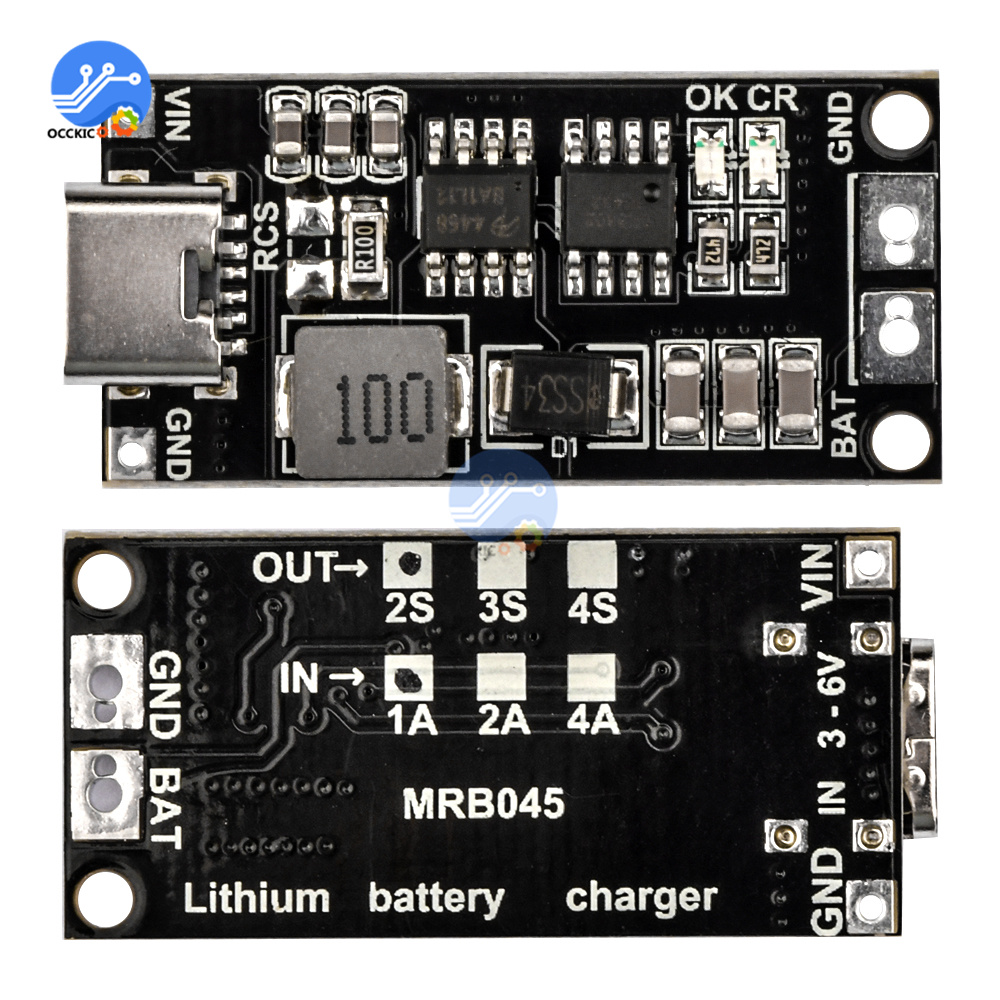 Multi-Cell 2S 3S 4S Type-C To 8.4V 12.6V 16.8V Step-Up Boost LiPo Polymer Li-Ion Charger 7.4V 11.1V 14.8V 18650 Lithium Battery