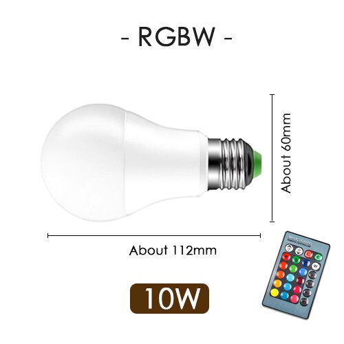 Led Rgb Lamp E27 5W 10W 15W Rgbw Rgbww Spotlight Kleurrijke Home Decor Party Bar Christmas Night tafellamp Ir Afstandsbediening 220V 240V: RGBW 10W