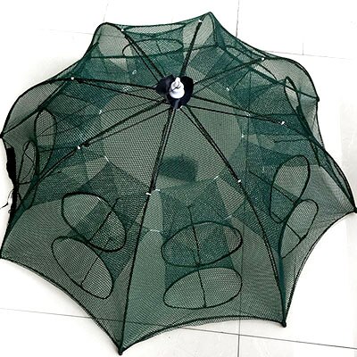 Składana sieć rybacka 4/6/8/10/12/16/20 otwór składane przenośne automatyczne wędkowanie krewetki pułapka ryby Strzebla Krab przynęty rzucać siatka pułapka P: 16 Sides 16 Holes