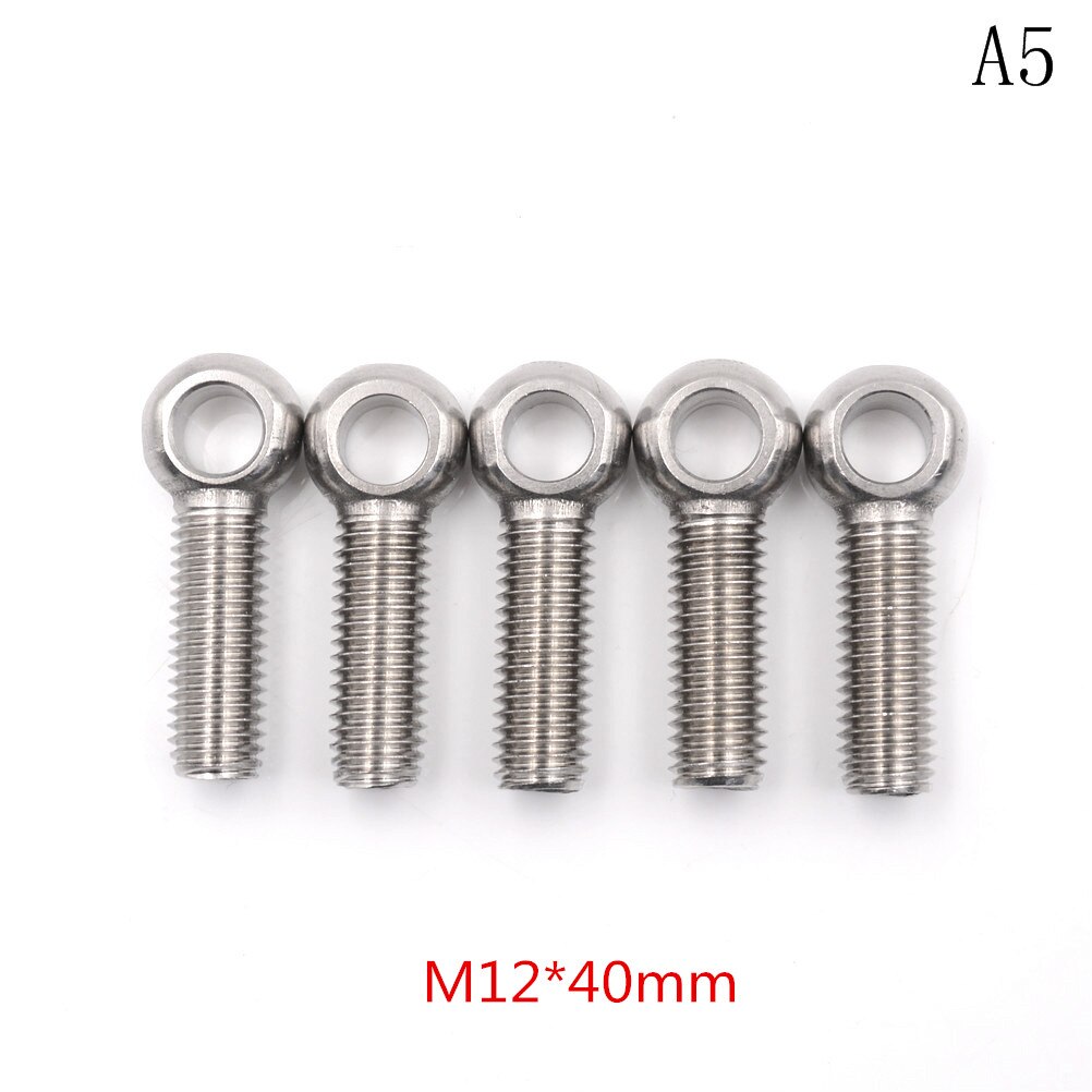 5PCS M5 M6 M8 M10 M12 Stainless Steel Eye Bolt Stud Articulated Anchor Bolt Fasterners