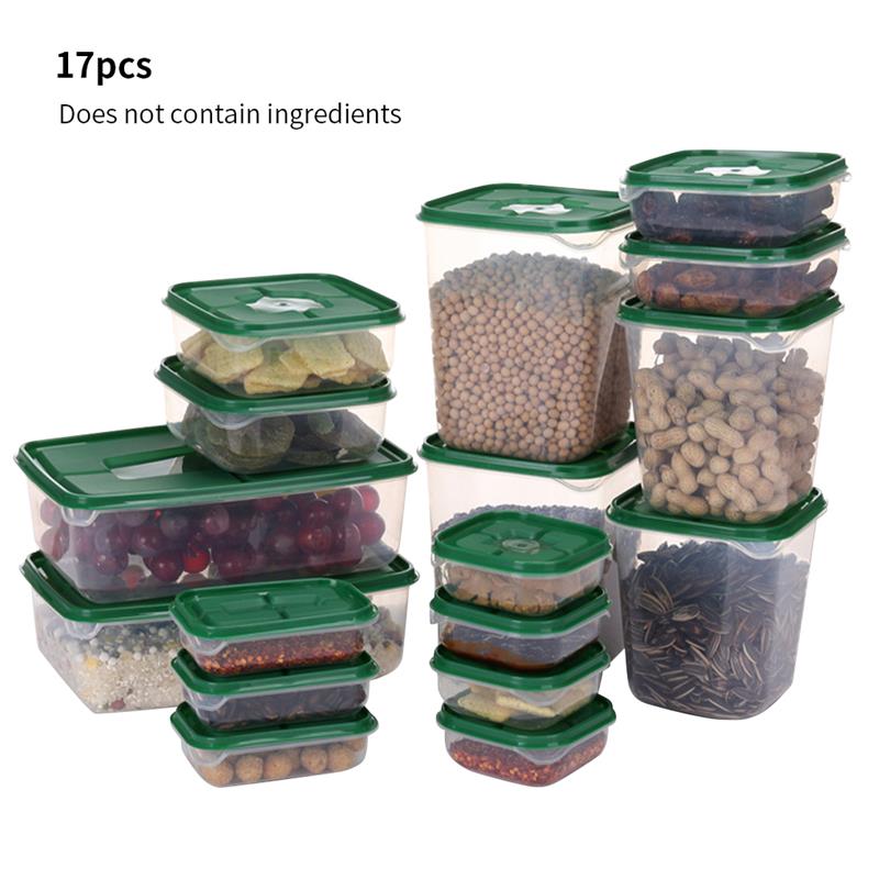 Container Voedsel 17 Stks/set Koelkast Voedsel Container Plastic Mag... – Grandado