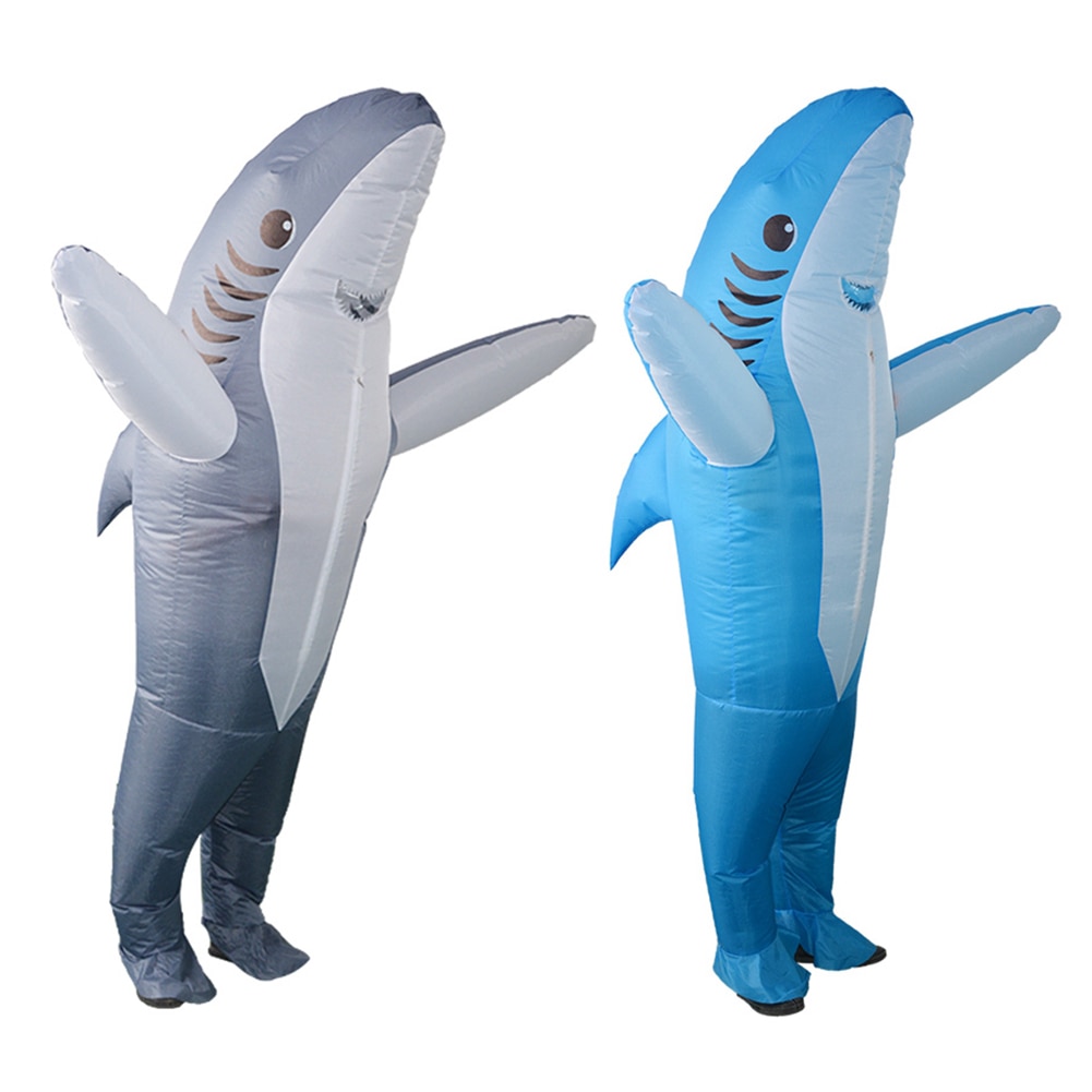 Costume gonflable en forme de requin, combinaison de carnaval pour Halloween, tenue de Cosplay