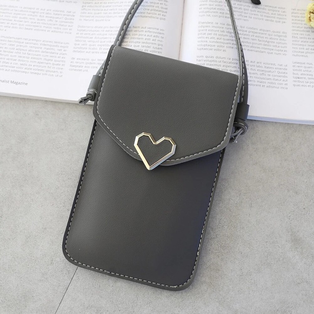 Touch Screen Cell Phone Bag Case Smartphone Wallet PU Leather Shoulder Bag Women HandBag for Iphone X Samsung S10 Huawei P30: Q