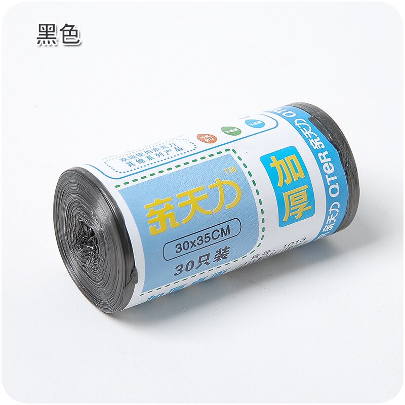 30pcs/roll Thicken Desktop Small Garbage Bags Household Car Mini Disposable Garbage Plastic Rubbish Bags: light green