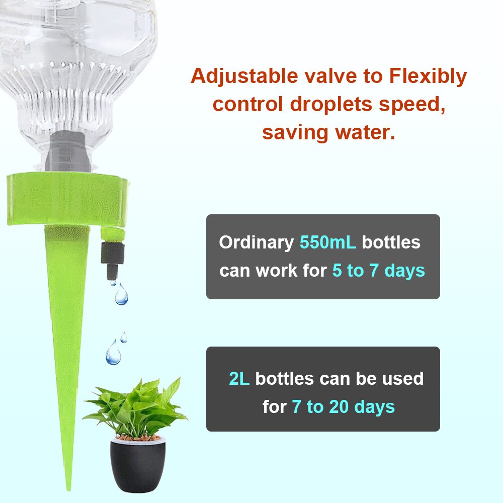 Automatic Watering Device Water Dropper Drip Watering Device Garden Irrigation Tool for Flower Plants Green