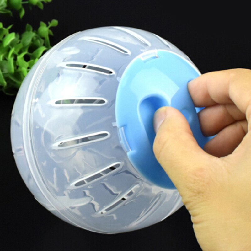 10cm åndbar klar kugle uden beslag hamster kæledyr produkt lille løbende kugle 2 farver plastik passer til små kæledyr lyserødblå