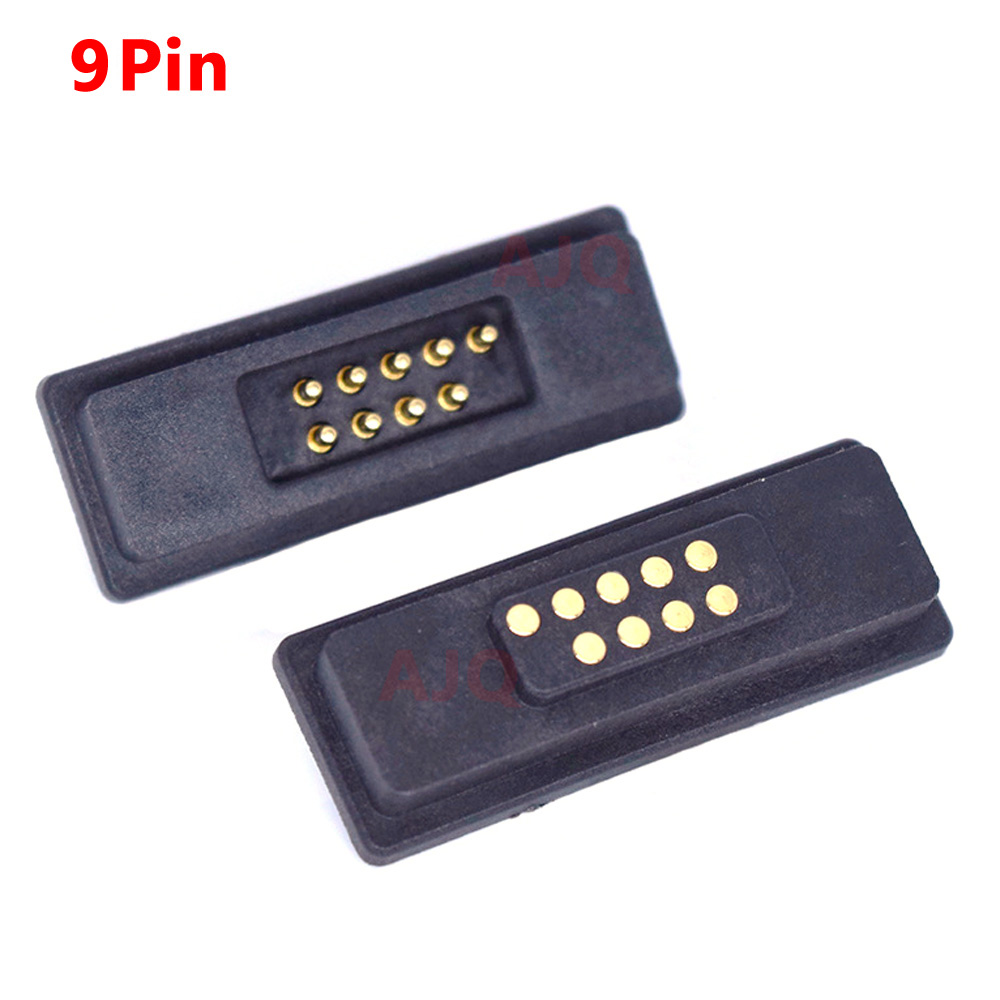 1Pair 2A 6Pin 7Pin 8Pin 9Pin 10Pin 11Pin 12Pin Waterproof Magnetic Pogo Pin Connector Male Female Spring Loaded DC Power Socket: Silver