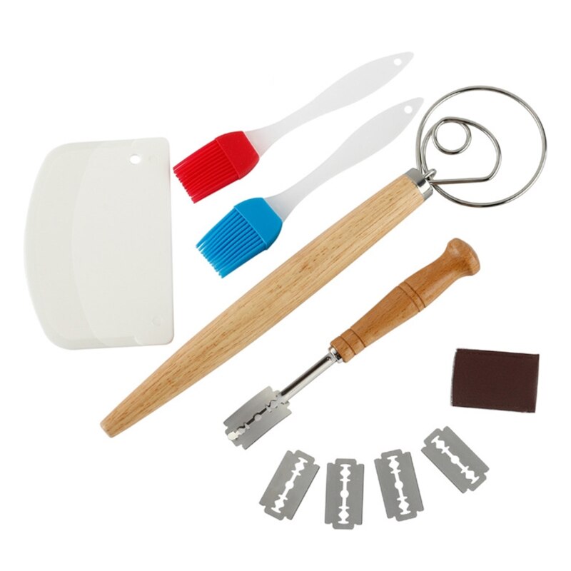 Deense Deeg Garde Brood Mixer Set Haak Nederlandse Garde Rvs Brood Slicer Deeg Schraper Bladen Voor Brood Deeg: Chocolade