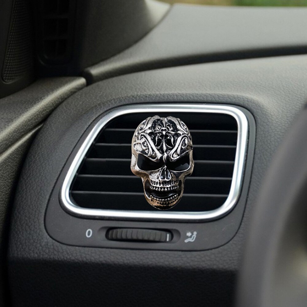 Désodorisant de voiture , tête de mort, sortie d&#39;air conditionné, Clip de parfum, décoration de voiture: Default Title
