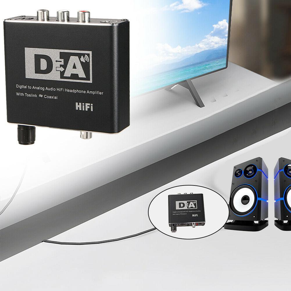 192kHz 24bit Digital Optical Coaxial Toslink To Analog L/R Headphone 3.5mm RCA Adjustment Converter Audio With G0N9