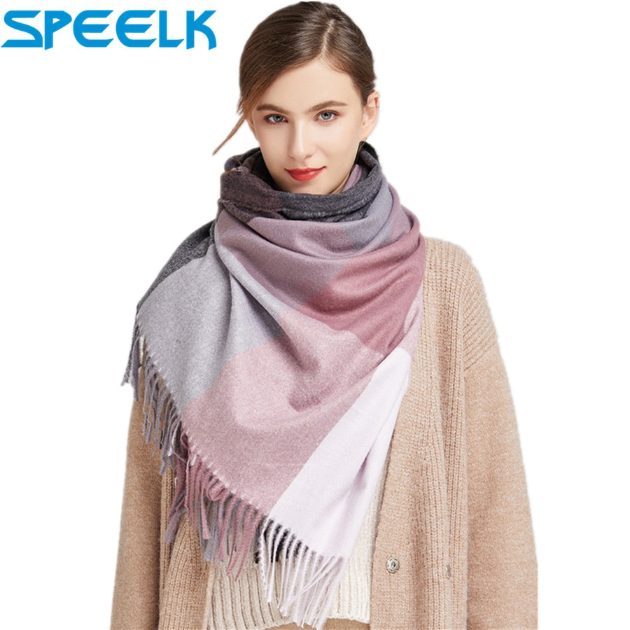 Spring/Winter Women Plaid Scarf Scarves Cashmere Shawls and Wraps Long Foulard Head scarves