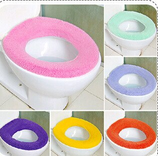 1 Pc Willekeurige Candy-kleurige Universele Wc Cover Toiletbril O-Soort Wc Pad Wc Warmer