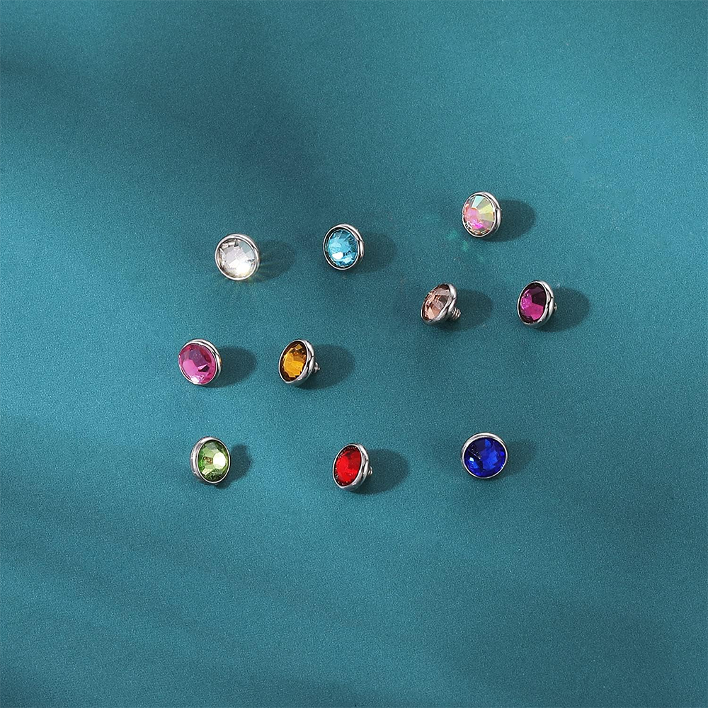 Piercing de superficie de acero quirúrgico, ancla dérmica, microdermales, accesorios de perforación CZ, joyería para Piercing de buzo de micropiel