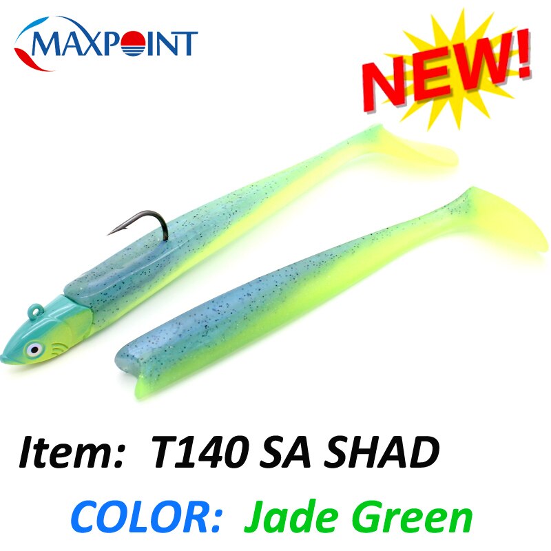 11 Cm Vissen Lokt Set Met Swing Staart Sayori 140 Met 20G Jig Hoofd Kajak Zachte Lokt Inshore Vissen aas Flexibele Vinyle: T140JADE