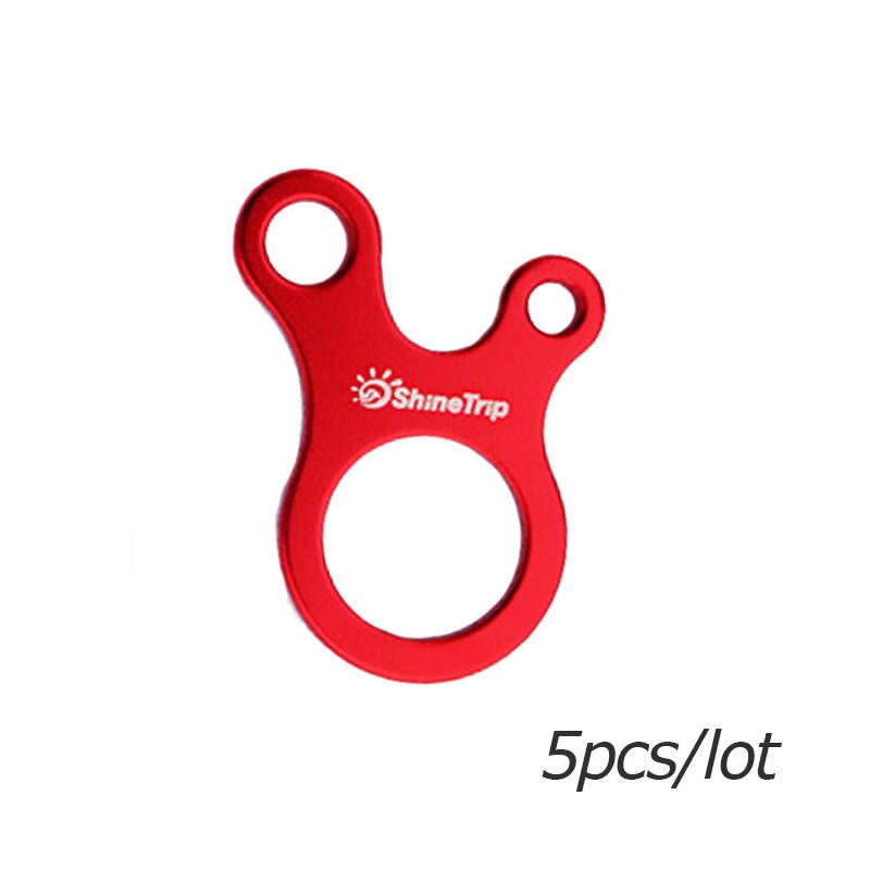 ShineTrip 5 pcs/lot Camping Tent Wind Cord Rope Fastener Guy Line Runner Adjuster Carabiner Hook Hanger Tightener: Red