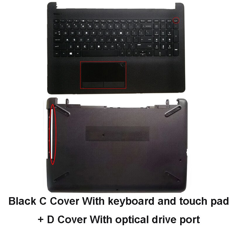 Nowy LCD do laptopa tylna pokrywa dla HP 15-BS 15T-BS 15-BW 15Z-BW 250 G6 255 G6 pokrywa przednia zawiasy wielkie litery podpórce pod nadgarstki dolna obudowa A B 924899-001