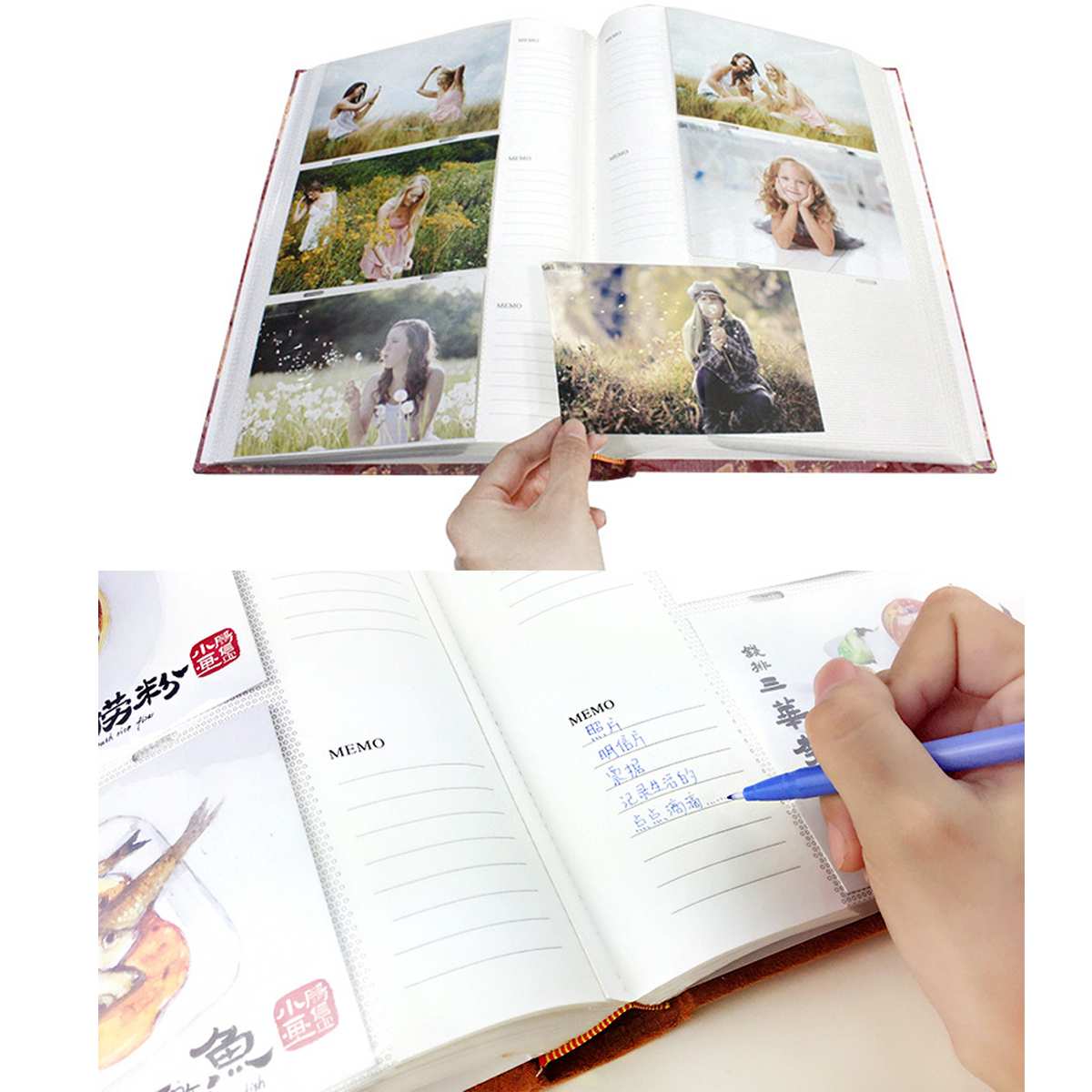 33CMx22.5CMX4.7CM 6 ''Foto Foto Album 100 Pagina 300Pcs 'S Opslag Case Baby Bruiloft Familie Memo Fotoalbum Kindje