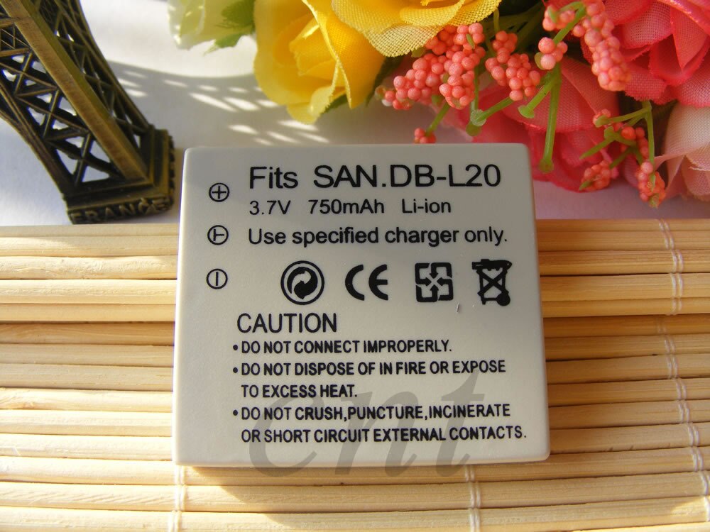 Battery DB-L20 for Sanyo Xacti VPC-CG65 VPC-CG9 VPC-E1 VPC-E2 VPC-E6