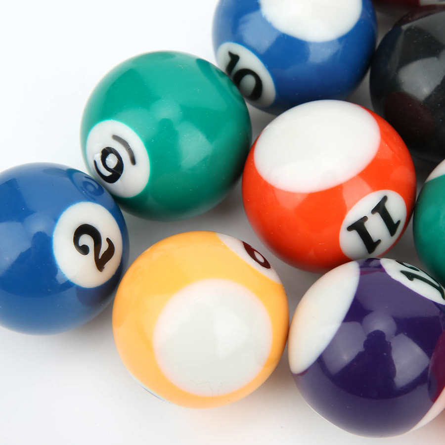 Billiard Ball 16 Pcs Portable Durable 32MM Eco-friendly Resin Mini Children Billiard Ball Toy Pool Table Equipment