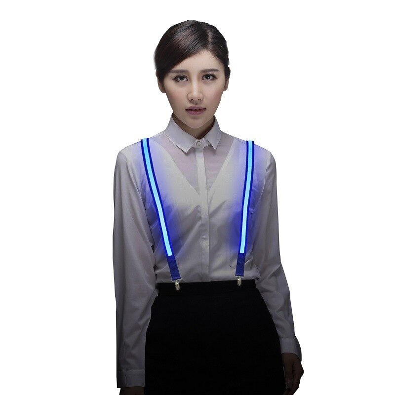 Tirantes luminosos Led para hombre, pajarita, barra de música perfecta, iluminación Led, accesorios para actuaciones y fiestas de disfraces