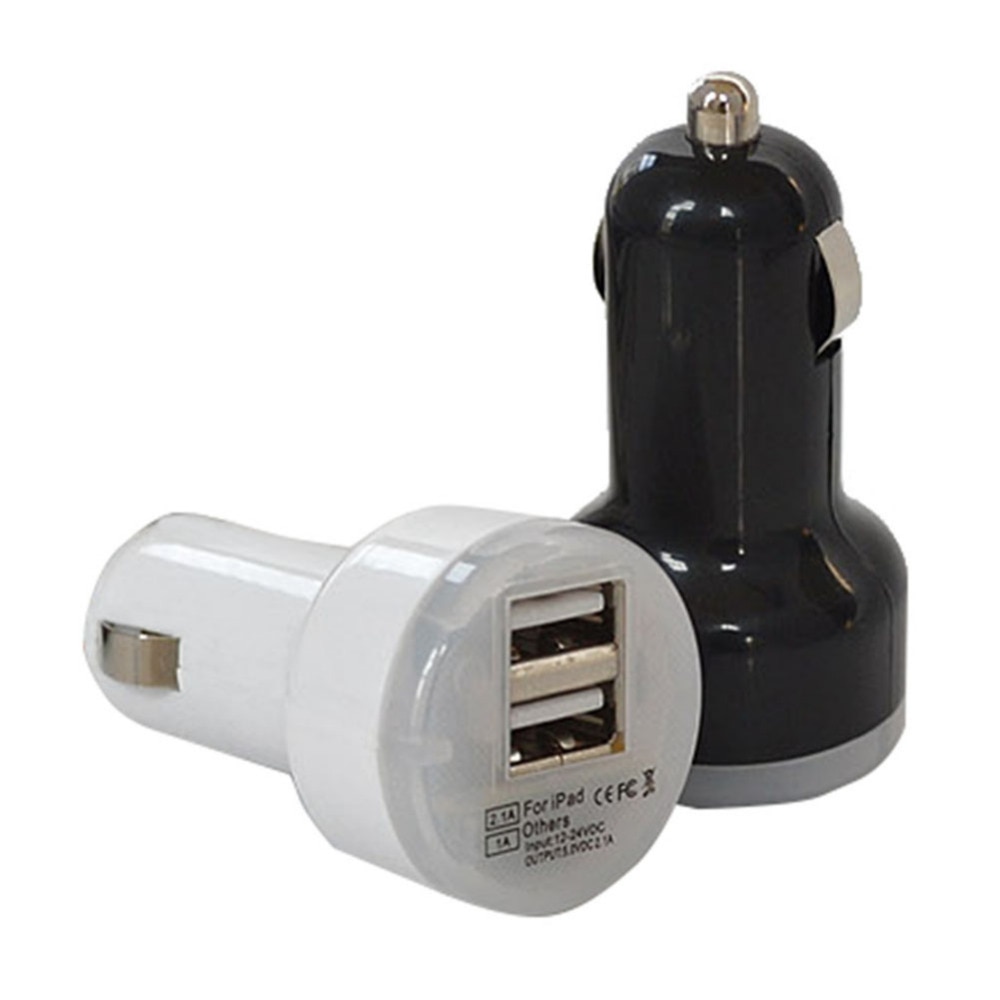 Universele 2.1A/1A Dual USB autolader 2 poort Sigarettenaansteker Adapter Charger USB Adapter Voor alle smart telefoons
