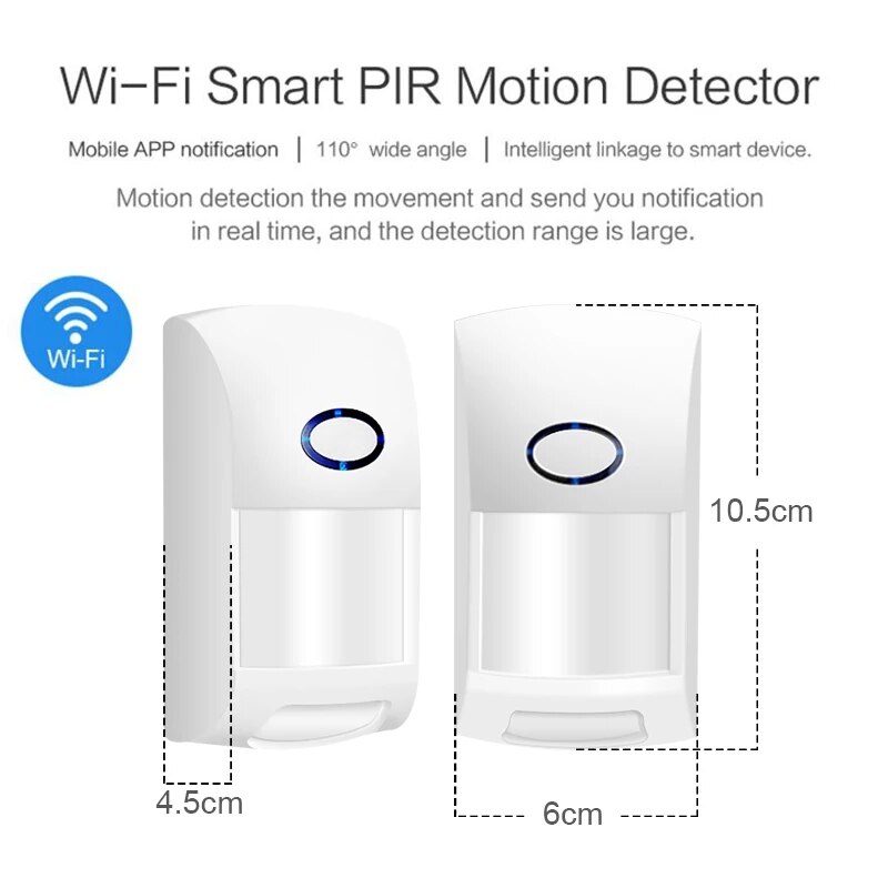 Tuya Smart Wifi Infrarood Detectoren Motion Sensor Alarm Compatibel Met Tuyasmart App Smart Leven App