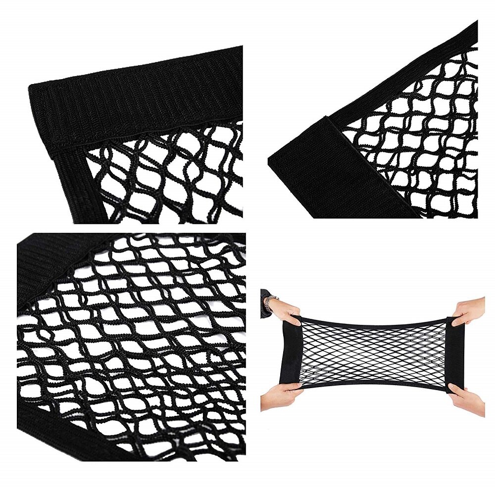 Organizador de malla para maletero de coche, accesorio universal de nailon para almacenamiento de carga de coche y suv, mallas para equipaje, bolsillo de viaje