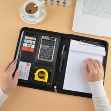 PU leer ritssluiting filing map Padfolio multifunc... – Grandado