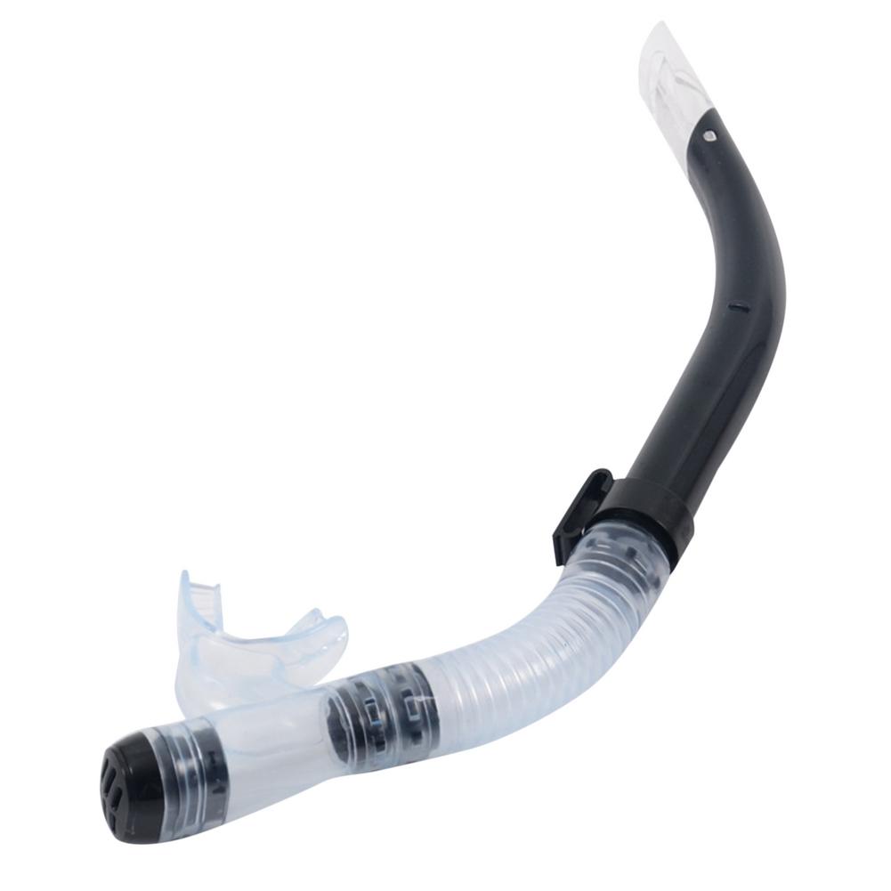 PVC Snorkel Dry Breathing Tube Underwater Water Sports Swimming Diving Snorkeling Adults Swim Pool Air Tube: Black